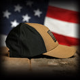 Load image into Gallery viewer, Coyote Brown Ripstop & Black Mesh American Flag Hat
