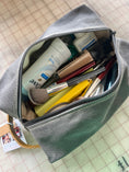 Load image into Gallery viewer, Charcoal Gray Dopp Burn Bag
