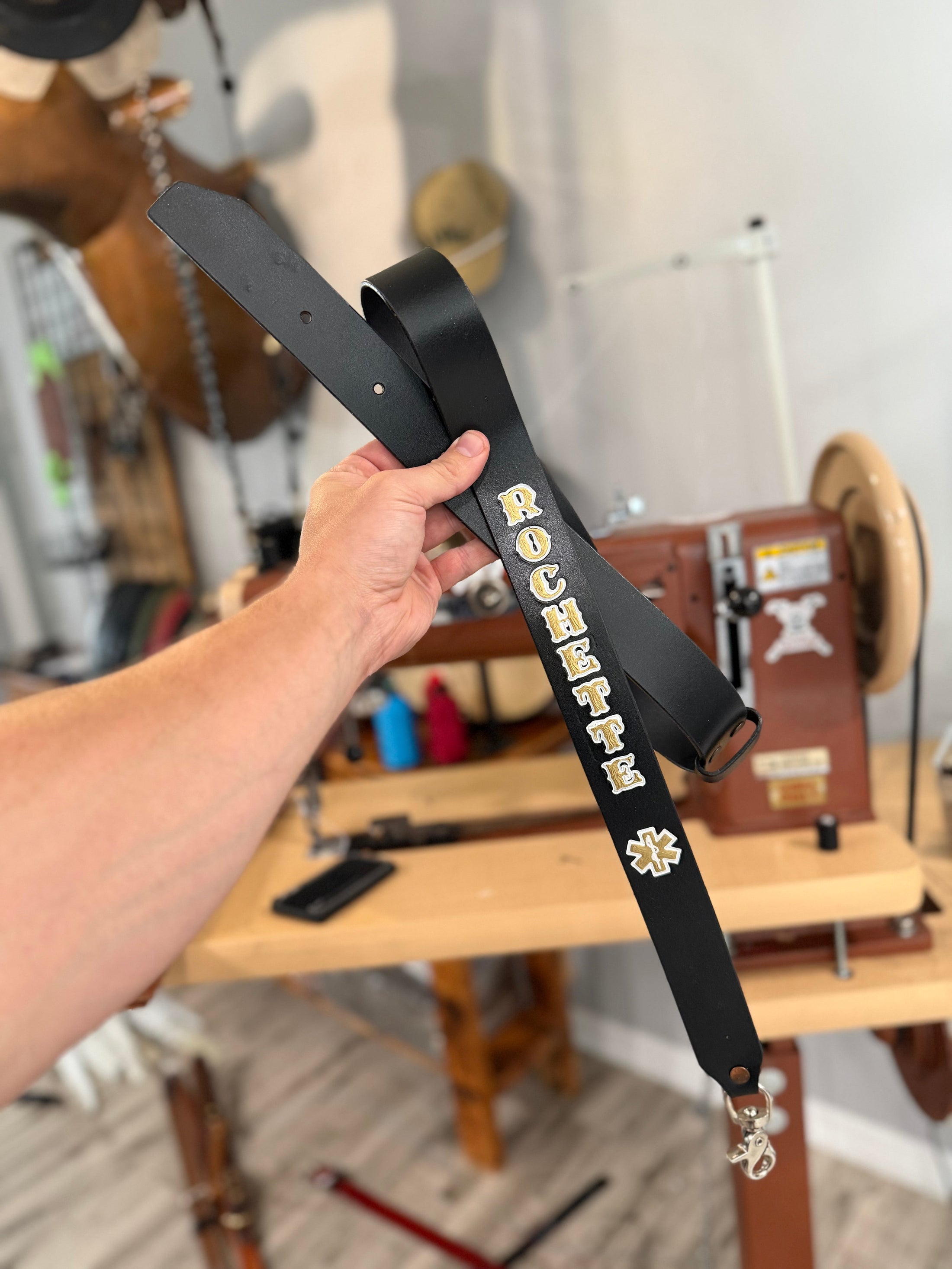 “SEMI PRO” CUSTOM LEATHER RADIO STRAP