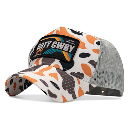 DRTYCWBY Vintage Bronco Five Panel Mesh Snapback Hat