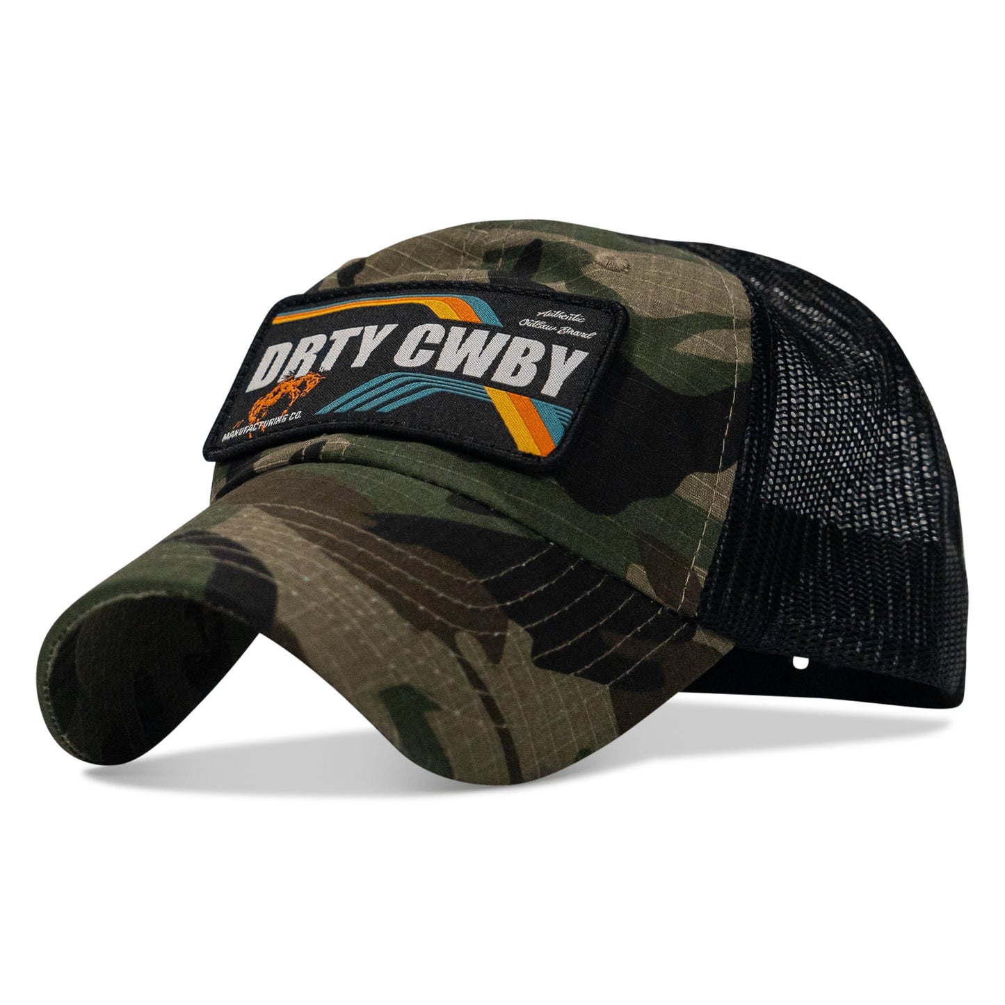 Original Vintage Bronco Patch Tactical Ripstop Mesh Snapback Hat