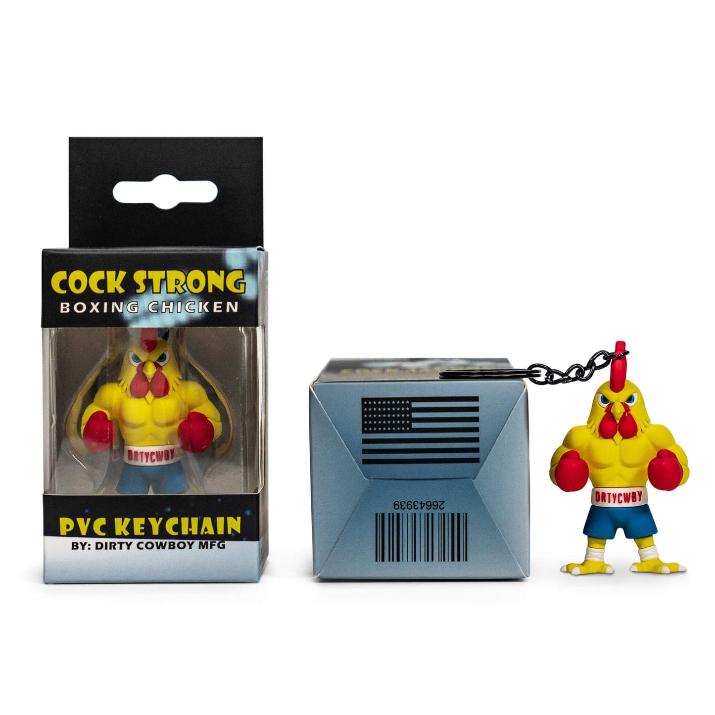 Drtycwby Boxing Chicken PVC Keychain