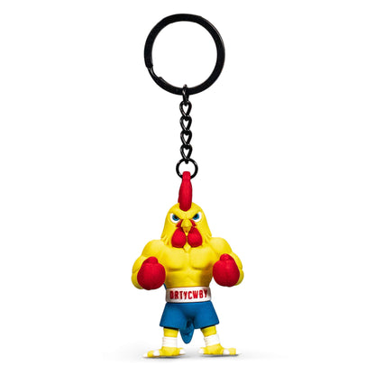 Drtycwby Boxing Chicken PVC Keychain