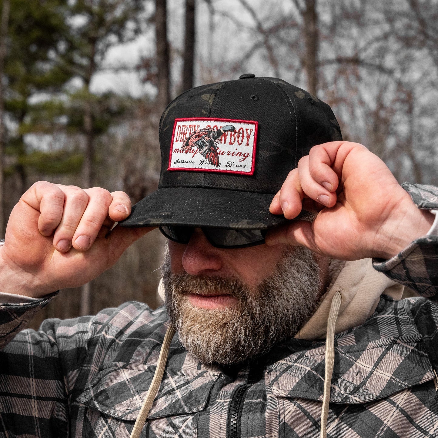 Flying Duck Dirty Cowboy Patch Flatbill Snapback
