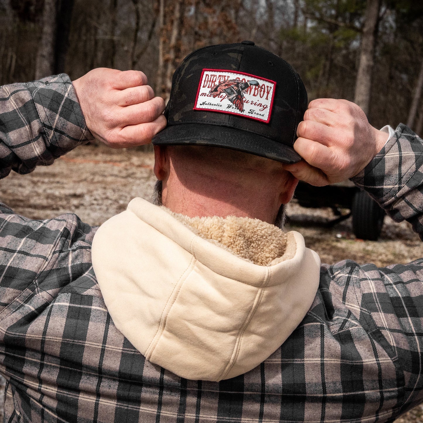 Flying Duck Dirty Cowboy Patch Flatbill Snapback