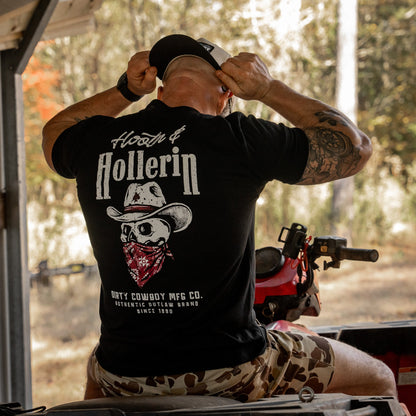 Hootin' And Hollern' Cowboy Skull Men's T-Shirt