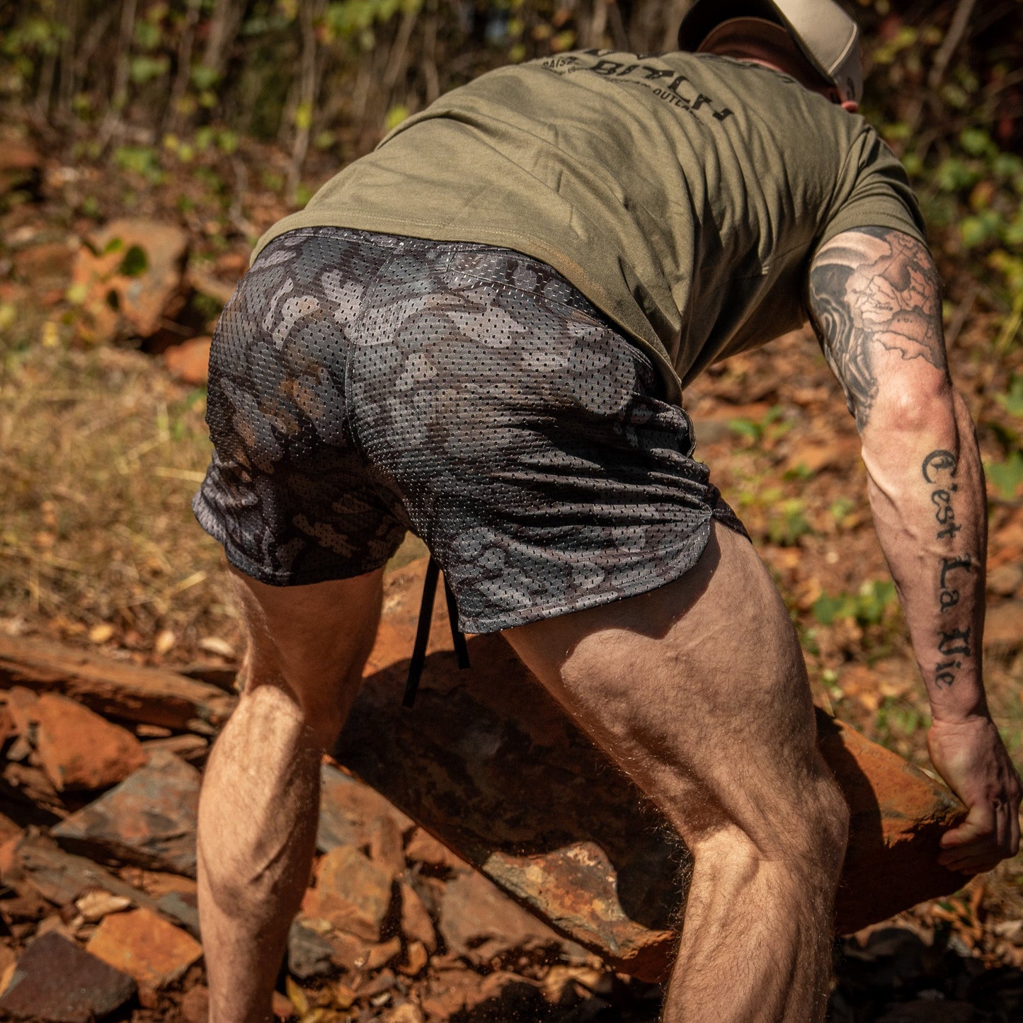 Men’s Double-Layer Mesh Training Shorts — 5" Inseam
