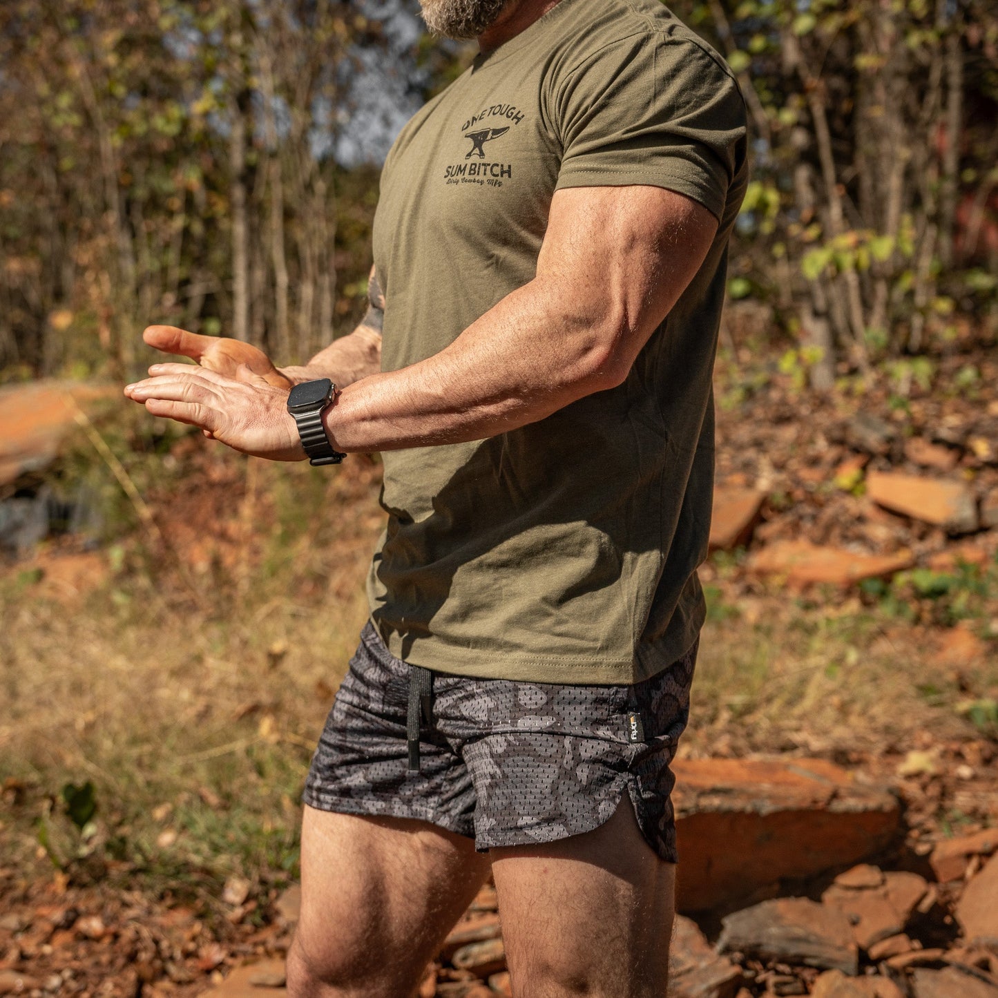 Men’s Double-Layer Mesh Training Shorts — 5" Inseam