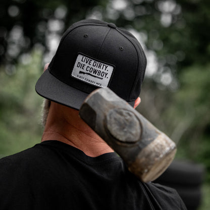 Live Dirty. Die Cowboy. Flatbill SnapBack