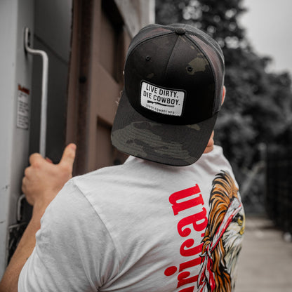Live Dirty. Die Cowboy. SnapBack Hat