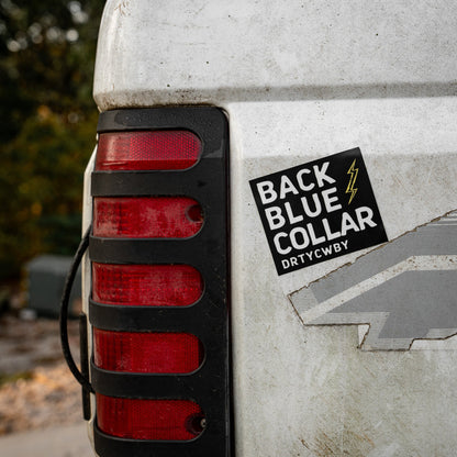 Back Blue Collar Decal