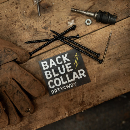 Back Blue Collar Decal
