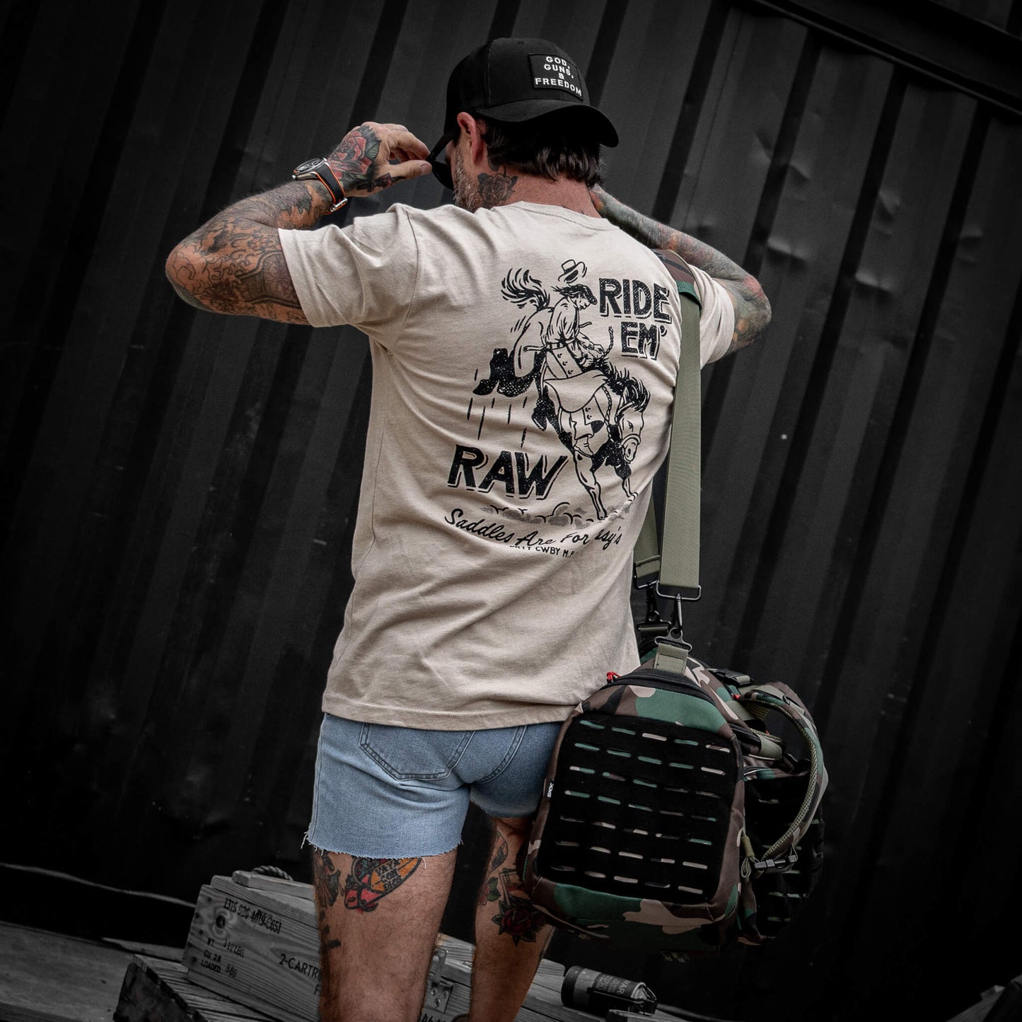 Ride 'Em Raw Saddles Are For Sissy's Men's T-Shirt