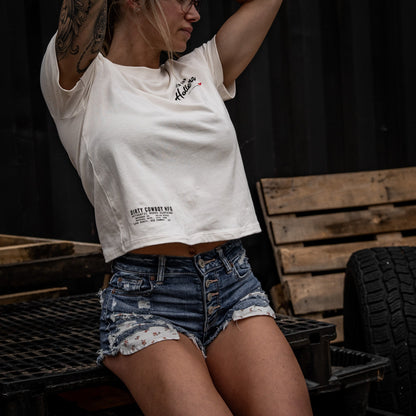 Hootin And Hollerin' Ladies Cropped T-Shirt