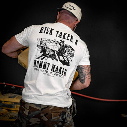 Risk Taker & Mommy Maker Men's T-Shirt