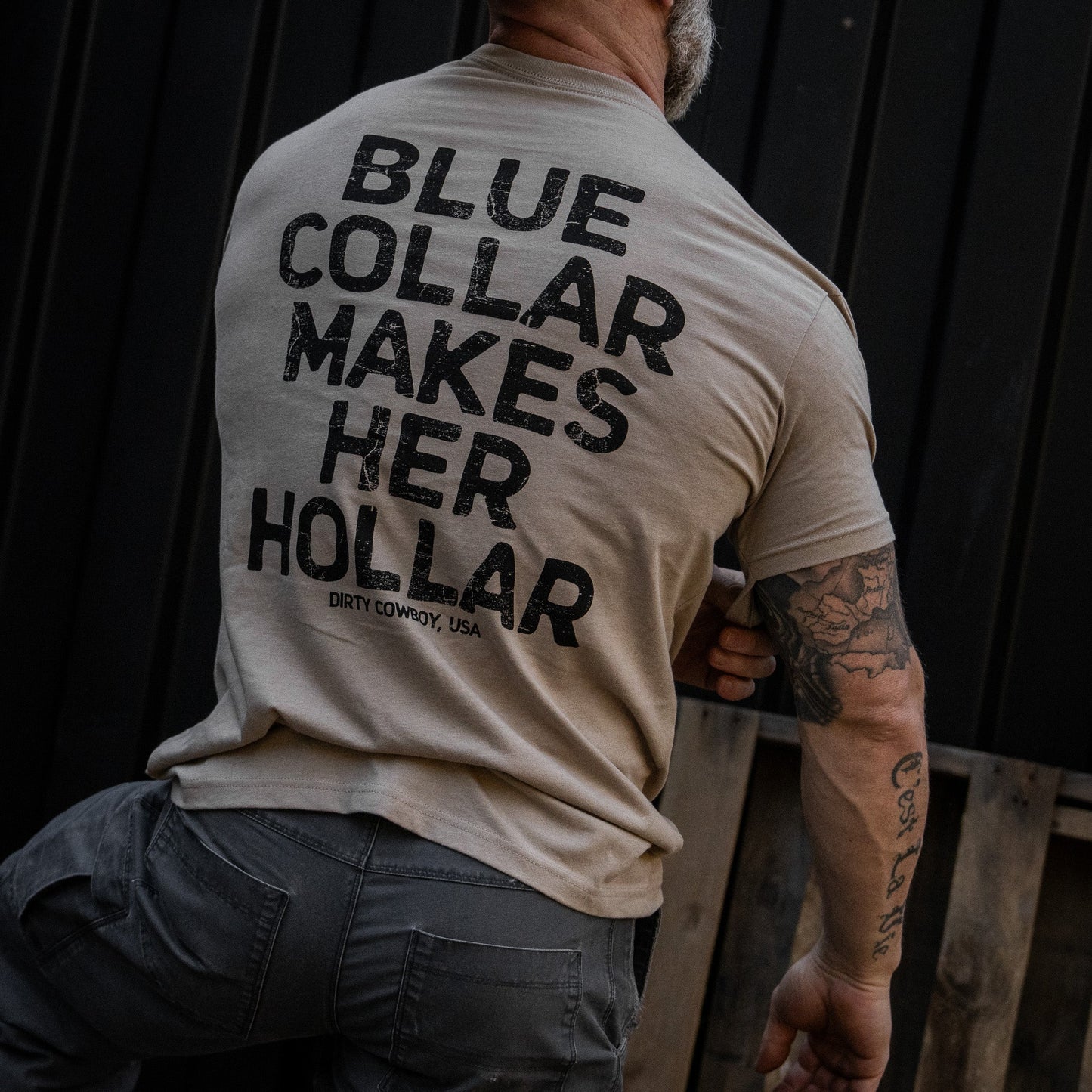 Blue Collar Makes Her Hollar Men's T-Shirt