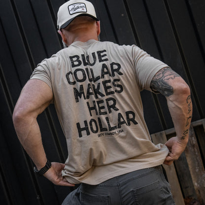 Blue Collar Makes Her Hollar Men's T-Shirt