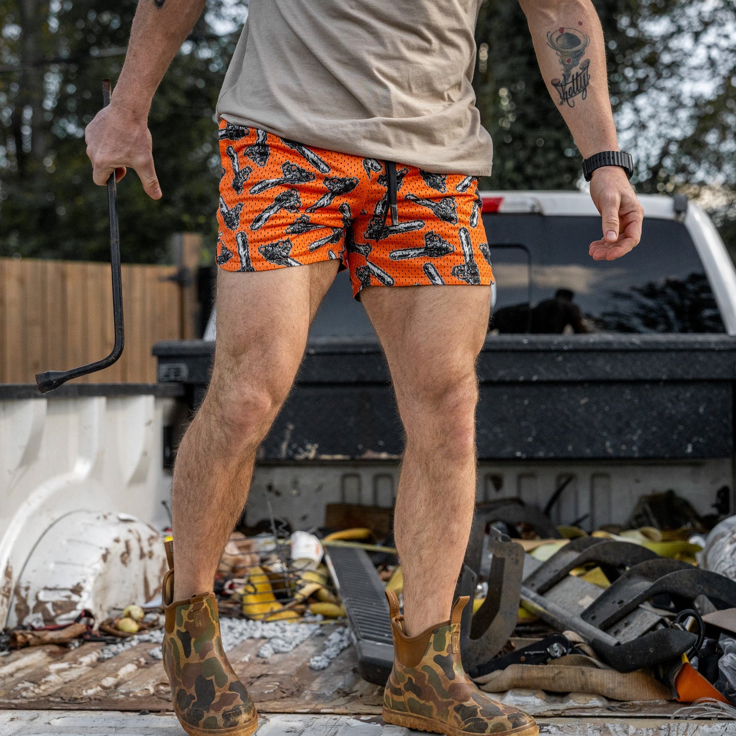 Men’s Double-Layer Mesh Training Shorts — 5" Inseam