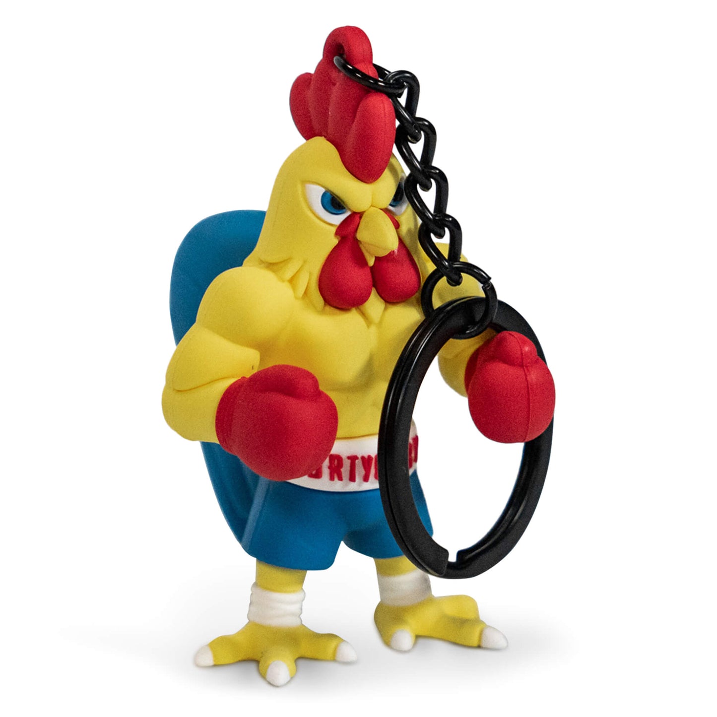 Drtycwby Boxing Chicken PVC Keychain