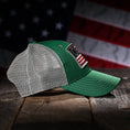 Load image into Gallery viewer, Betsy Ross Flag Patch Trucker Hat (Kelly Green)
