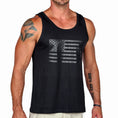 Load image into Gallery viewer, Men's Murdered Out American Flag Tank Top
