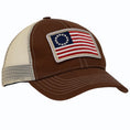 Load image into Gallery viewer, Betsy Ross Flag Patch Trucker Hat
