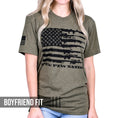 Load image into Gallery viewer, Women's Red, White & Pew Patriotic Boyfriend Fit T-Shirt
