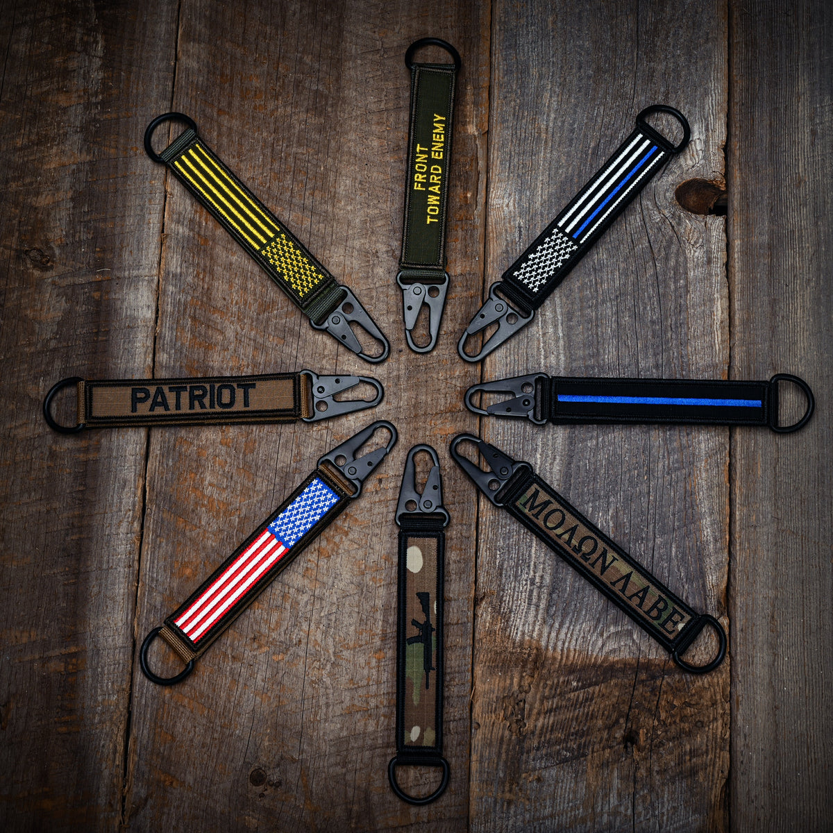 American Made Heavy Duty Tactical Keychain - Front Toward Enemy