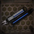 Load image into Gallery viewer, American Made Heavy Duty Tactical Keychain - Thin Blue Line
