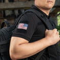 Load image into Gallery viewer, M-Tac patch U.S. Flag Reverse Vintage (3x2inches) Black/GID
