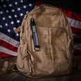 Load image into Gallery viewer, American Made Heavy Duty Tactical Keychain - Thin Blue Line
