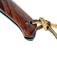 Load image into Gallery viewer, Damascus Steel EDC Folder Wood Handle Smooth Action 3.875" Blade
