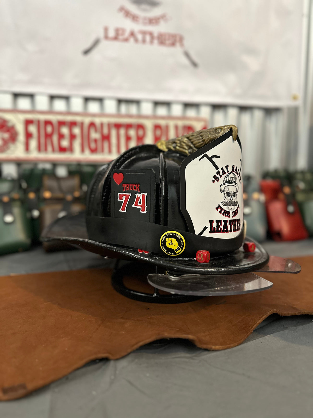 Custom - Leather Helmet Card