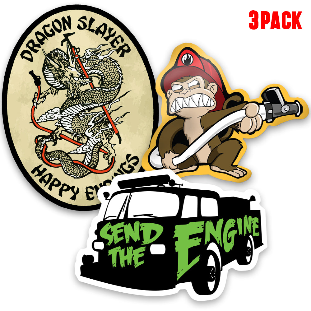 Engine 3 Pack Firefighter Sticker