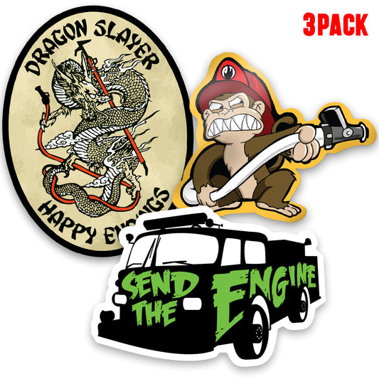 Engine 3 Pack Firefighter Sticker