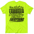 Load image into Gallery viewer, Exhausted - Safety Yellow T-Shirt
