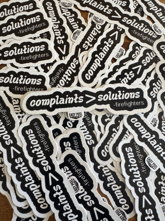 Complaints> Solutions