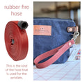 Load image into Gallery viewer, Navy and Red Fire Hose Clutch
