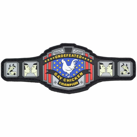 Undefeated Gay Chicken Champion - 5 inch PVC Patch