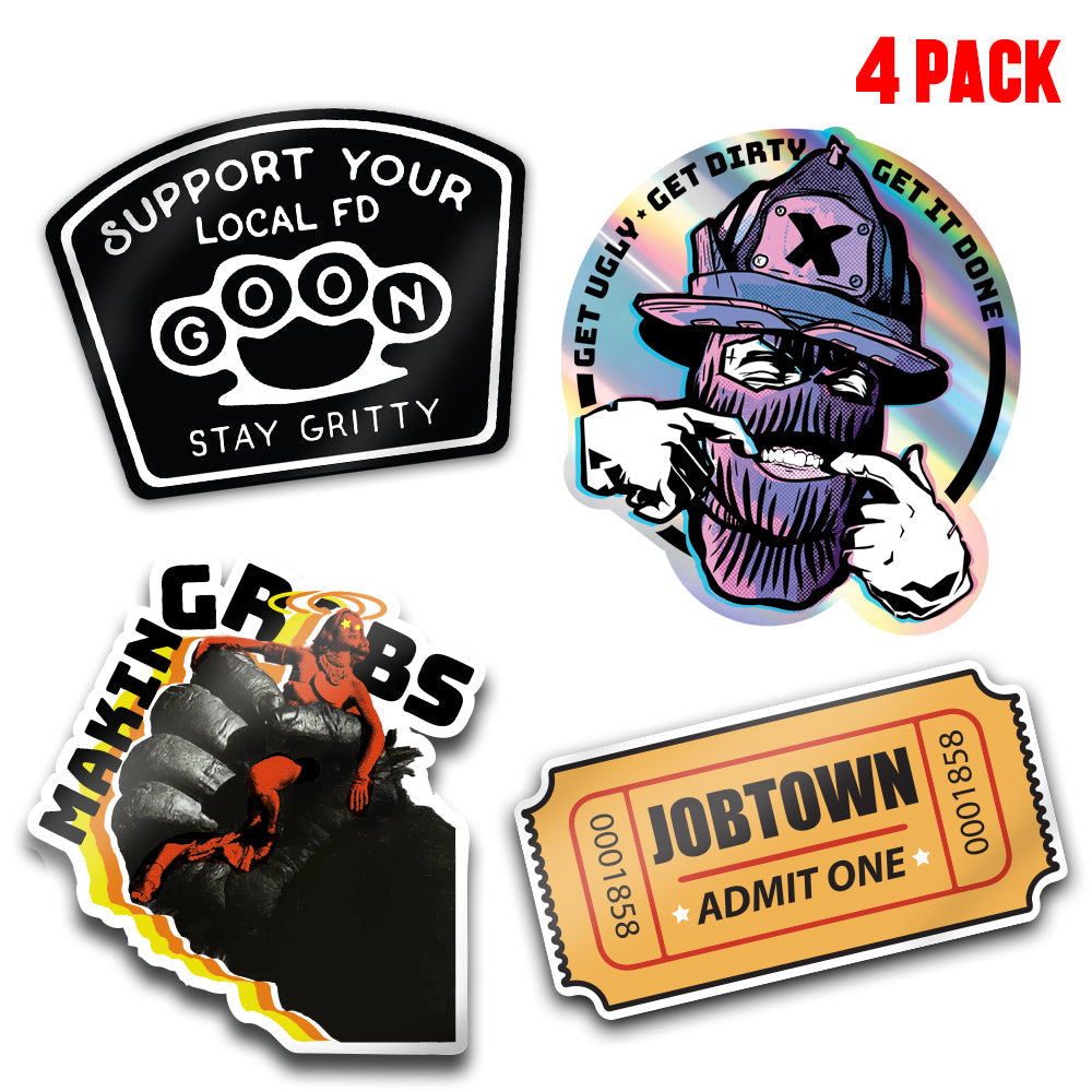 First Due 4Pack Firefighter Sticker