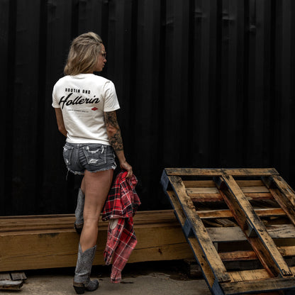 Hootin And Hollerin' Ladies Cropped T-Shirt