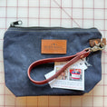 Load image into Gallery viewer, Navy and Red Fire Hose Clutch
