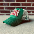 Load image into Gallery viewer, Betsy Ross Flag Patch Trucker Hat (Kelly Green)
