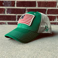 Load image into Gallery viewer, Betsy Ross Flag Patch Trucker Hat (Kelly Green)
