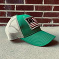 Load image into Gallery viewer, Betsy Ross Flag Patch Trucker Hat (Kelly Green)
