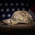 Load image into Gallery viewer, Multicam Full Fabric American Flag Range Hat
