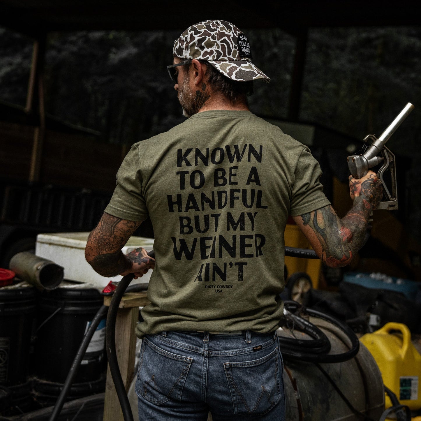 Known To Be A Handful. But My Weiner Ain't  Men's T-Shirt