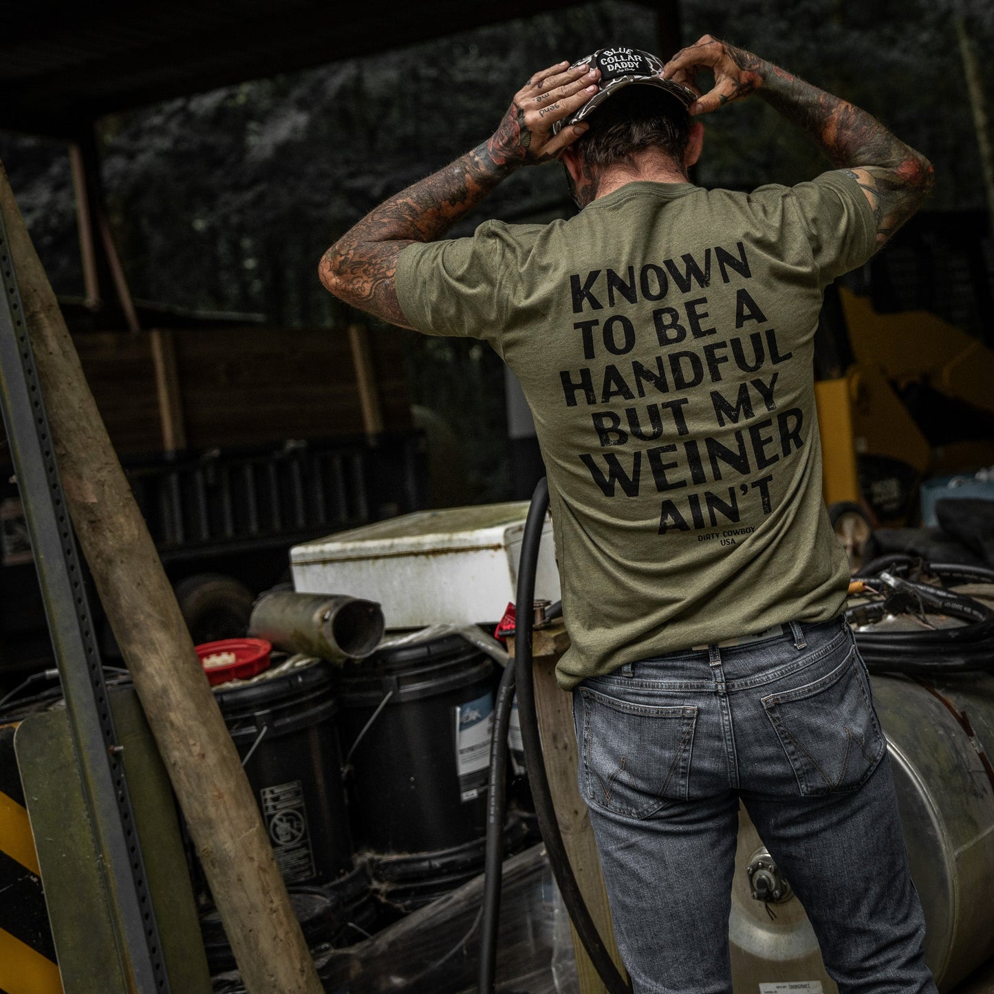 Known To Be A Handful. But My Weiner Ain't  Men's T-Shirt