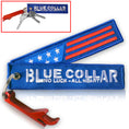 Load image into Gallery viewer, USA Blue Collar American Key Chain Tag Bottle Opener
