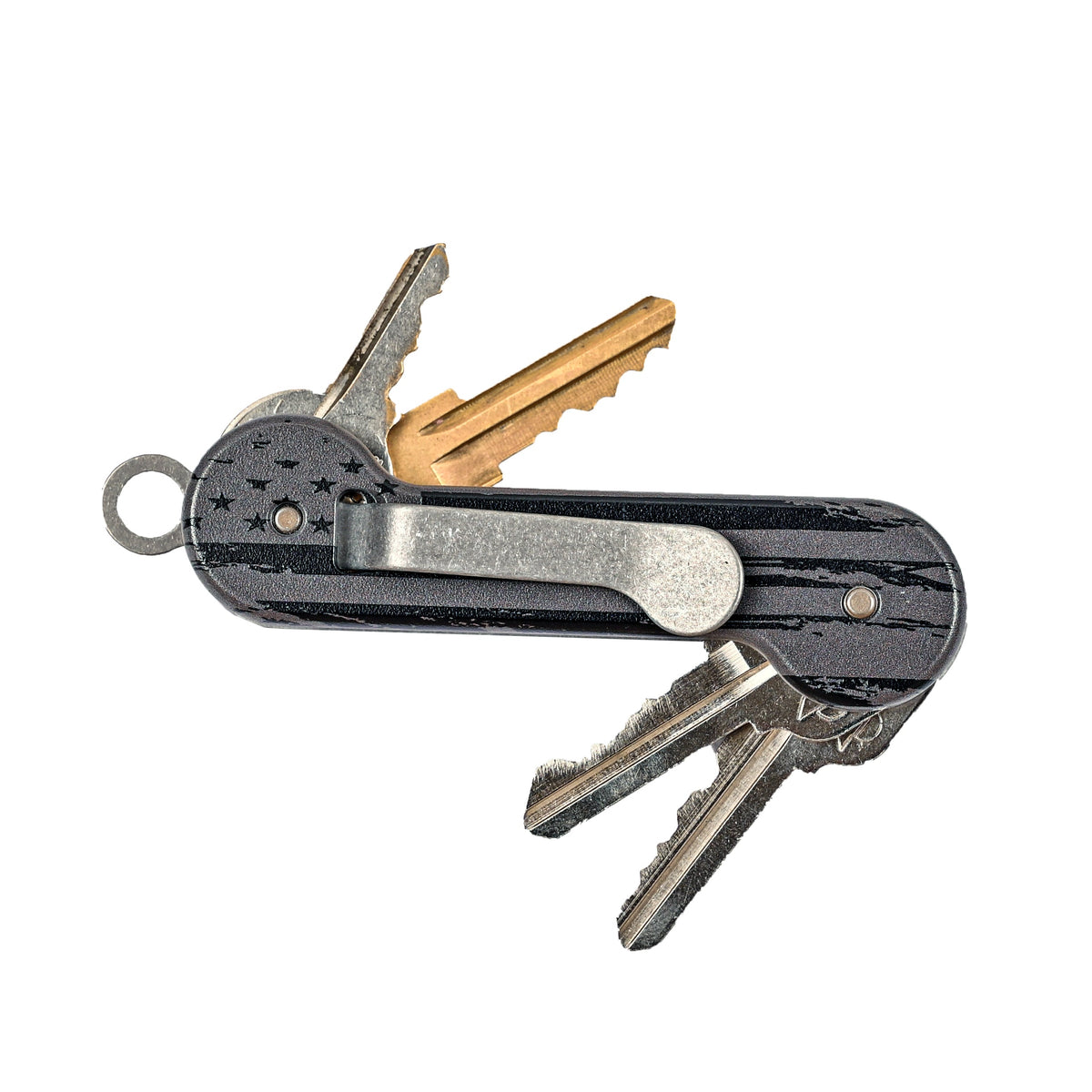 The American Flag Key Organizer - Black & Gray